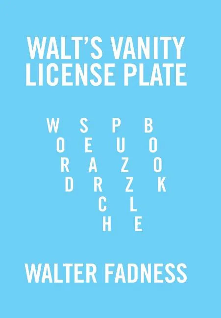 Walt's Vanity License Plate: Word Search Puzzle Book - Hardcover