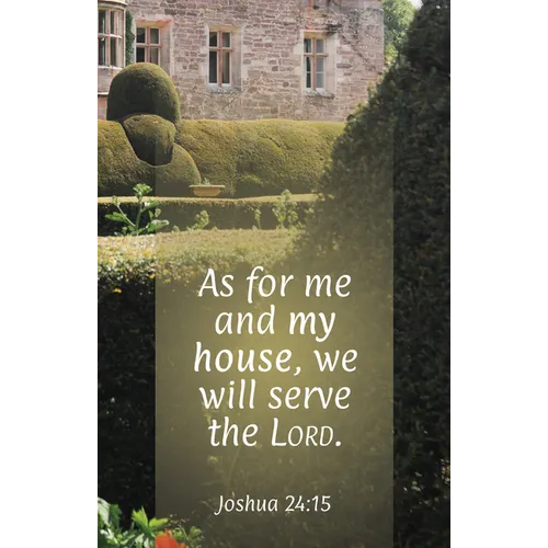 General Worship Bulletin: As for Me (Package of 100): Joshua 24:15 (Kjv) - Paperback