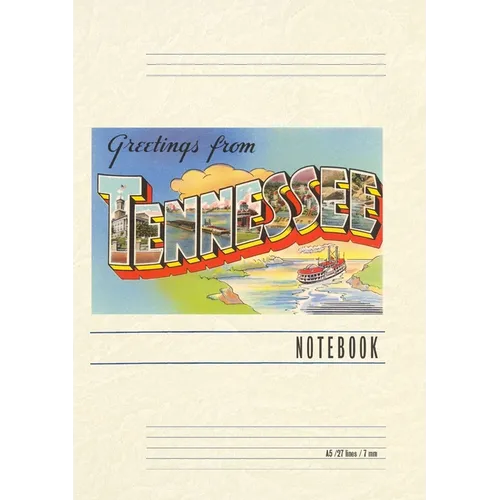 Vintage Lined Notebook Greetings from Tennessee - Paperback