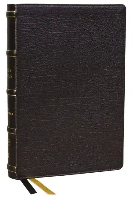 KJV Holy Bible with Apocrypha and 73,000 Center-Column Cross References, Black Genuine Leather, Red Letter, Comfort Print: King James Version - Leather