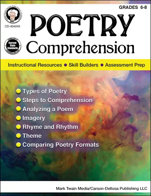 Poetry Comprehension, Grades 6 - 8 - Paperback