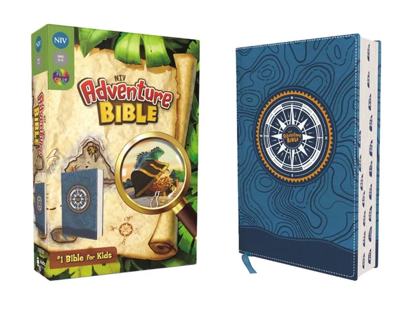 Niv, Adventure Bible, Leathersoft, Blue, Full Color, Thumb Indexed Tabs - Imitation Leather