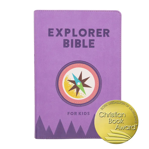 CSB Explorer Bible for Kids, Lavender Compass Leathertouch - Imitation Leather