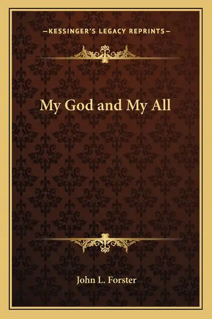 My God and My All - Paperback