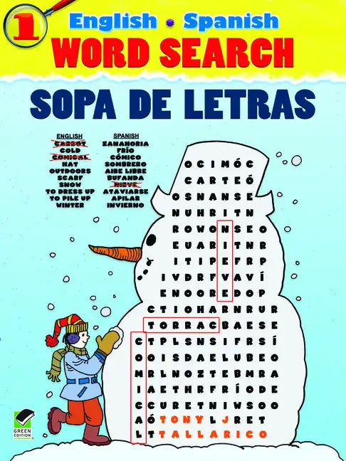 English-Spanish Word Search Sopa de Letras #1 - Paperback