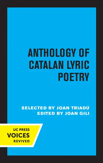 Anthology of Catalan Lyric Poetry - Paperback