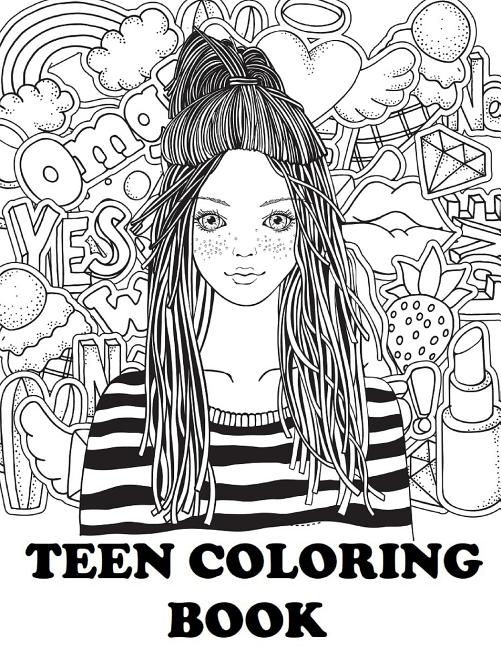 Teen Coloring Book: Cute Coloring Book for Teen Girls