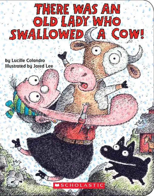 There Was an Old Lady Who Swallowed a Cow! (Board Book) - Board Book