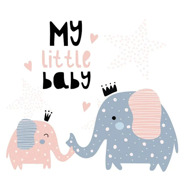 My Little Baby: Baby Shower Guest Book with Elephant Girl and Her Mom Theme, Personalized Wishes for Baby & Advice for Parents, Sign In, Gift Log, and - Hardcover