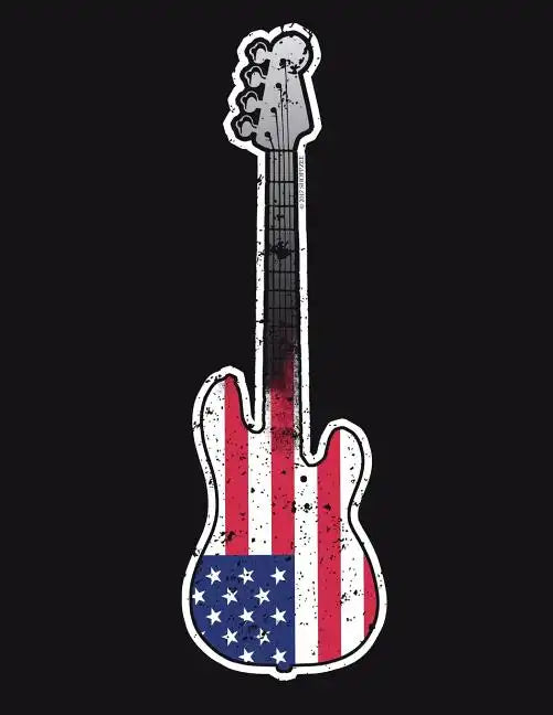 Bass Guitar Tablature EADG Bass Guitar Pick Bassist Guitar Gift Idea - Paperback