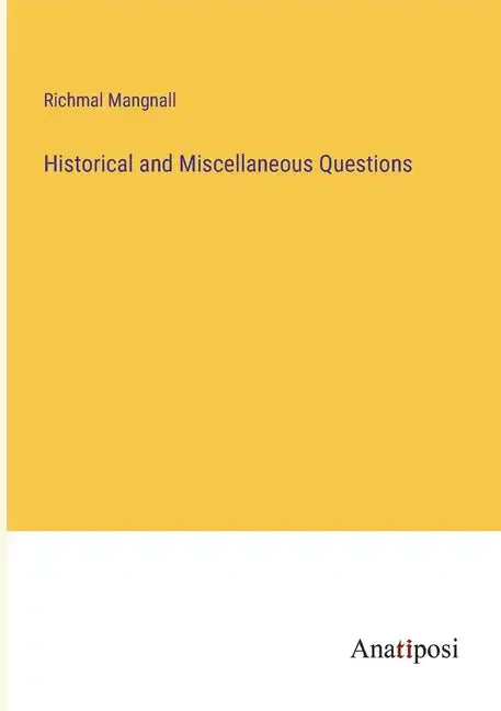 Historical and Miscellaneous Questions - Paperback