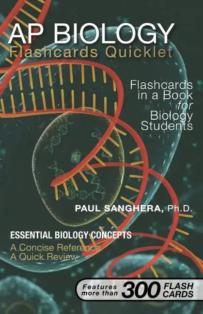 AP Biology Flashcard Quicklet: Flashcards in a Book for Biology Students - Paperback