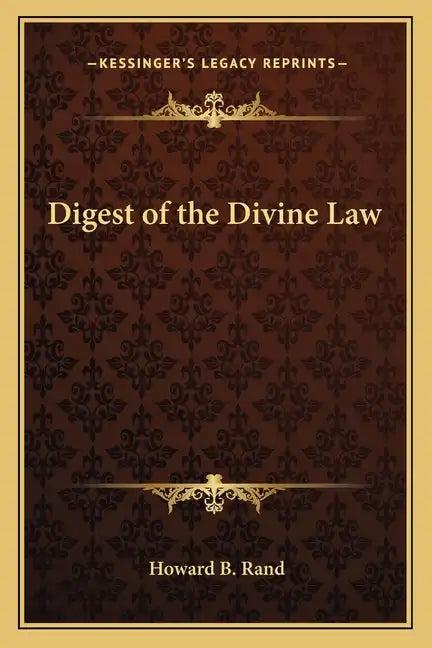 Digest of the Divine Law - Paperback