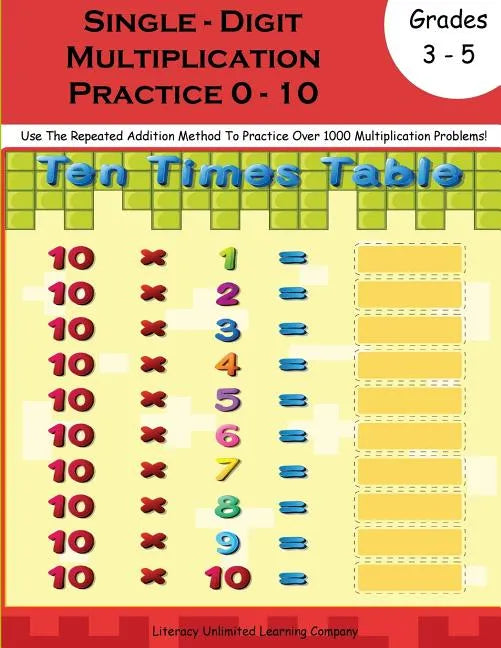 Multiplication Practice Workbook - Paperback