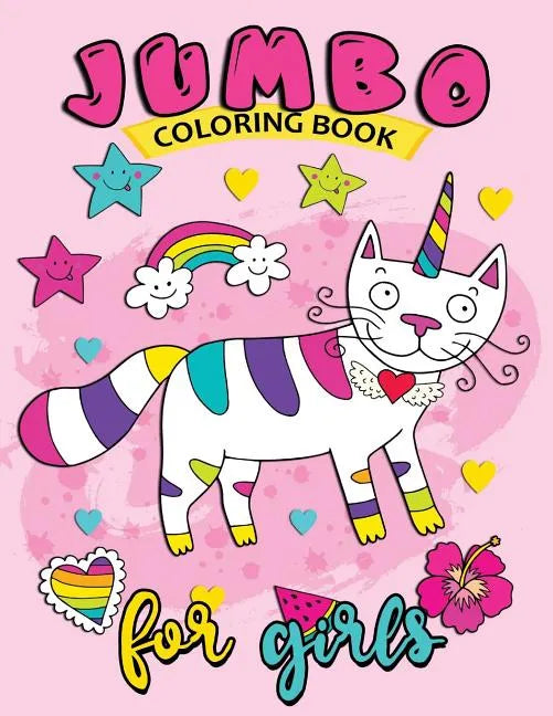 Jumbo Coloring Book for girls: Easy and Beautiful Animals Coloring Pages - Paperback