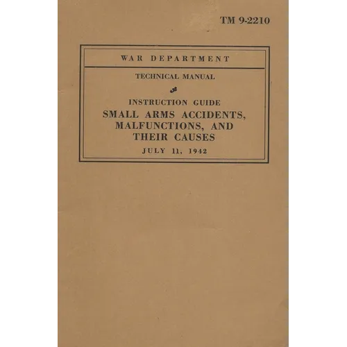 Small Arms Accidents, Malfunctions, And Their Causes - Paperback