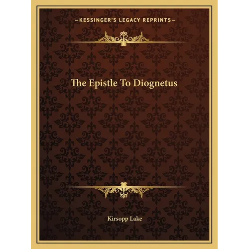 The Epistle To Diognetus - Paperback