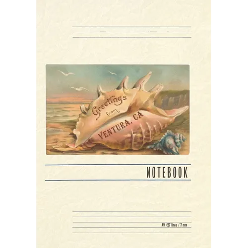 Vintage Lined Notebook Greetings from Ventura, California - Paperback