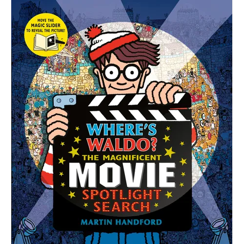 Where's Waldo? the Magnificent Movie Spotlight Search: (A Hidden Object Search-And-Find Puzzle Book with a Magic Flashlight to Reveal the Picture - A - Hardcover