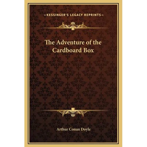 The Adventure of the Cardboard Box - Hardcover