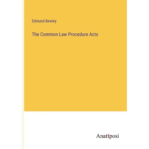 The Common Law Procedure Acts - Paperback