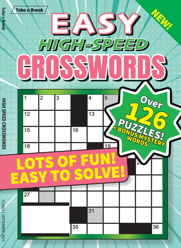 Take a Break - Easy Breezy Crossword 25.06.20: Over 126 Easy Puzzles, Crosswords For All Ages, Simple To Solve, Boost Your Brain, Lots of Fun, Easy To Solve & More!