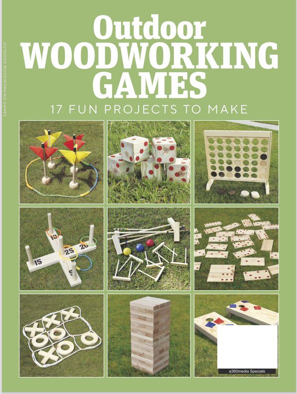 Outdoor Woodworking Games - 17 Fun Projects To Create Including: Lawn Darts, Giant Dominoes, Duck Shoot, Cornhole, 12 Pins, Tumbling Timbers, Quoits, & More!