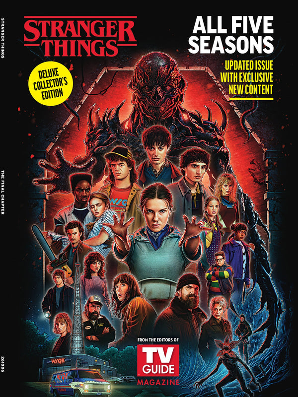 TV Guide - Stranger Things: The Deluxe Collector's Edition, Exclusive Insights Into All 5 Seasons Of The Hit Series, Nostalgic Moments With Millie Bobby Brown, Finn Wolfhard, Noah Schnapp & More!