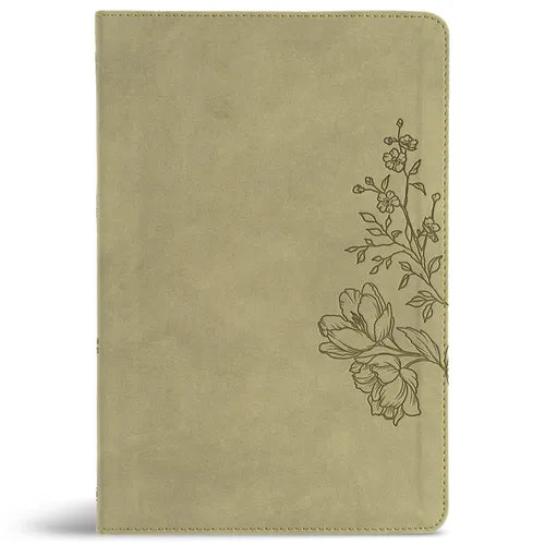 CSB Large Print Thinline Bible, Digital Study Edition, Sage Suedesoft Leathertouch - Imitation Leather