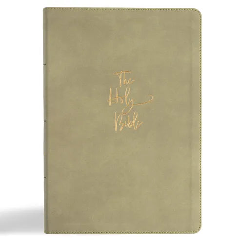 KJV Super Giant Print Reference Bible, Sage Suedesoft Leathertouch - Imitation Leather