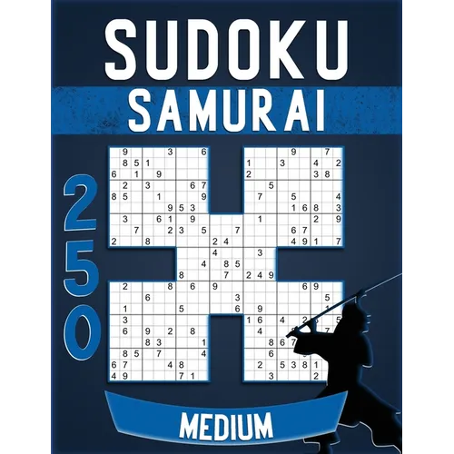 Samurai Sudoku Puzzle Books Medium Large Print: 250 Puzzles for seniors with solutions. - Paperback