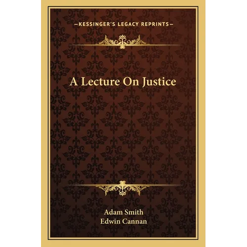 A Lecture On Justice - Paperback