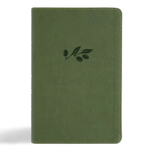 CSB Large Print Personal Size Reference Bible, Digital Study Edition, Olive Leathertouch - Imitation Leather