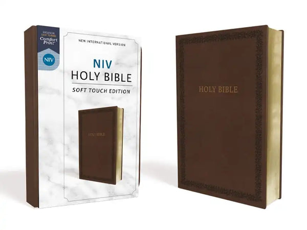 NIV, Holy Bible, Soft Touch Edition, Imitation Leather, Brown, Comfort Print - Imitation Leather