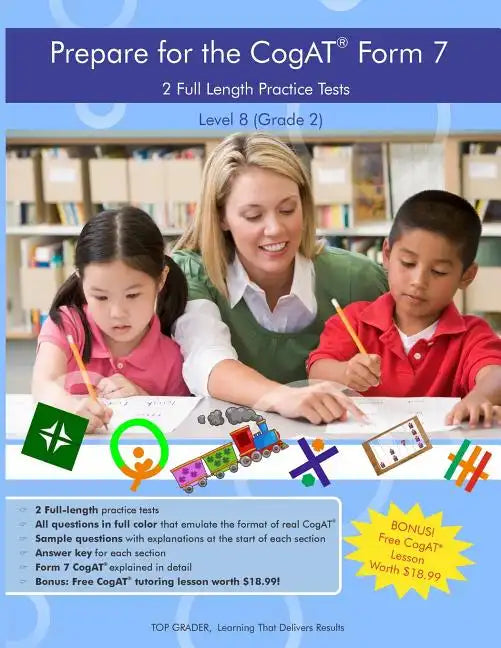 Two Full Length Practice Tests for the CoGAT Form 7: For Level 8 (Grade 2) - Paperback