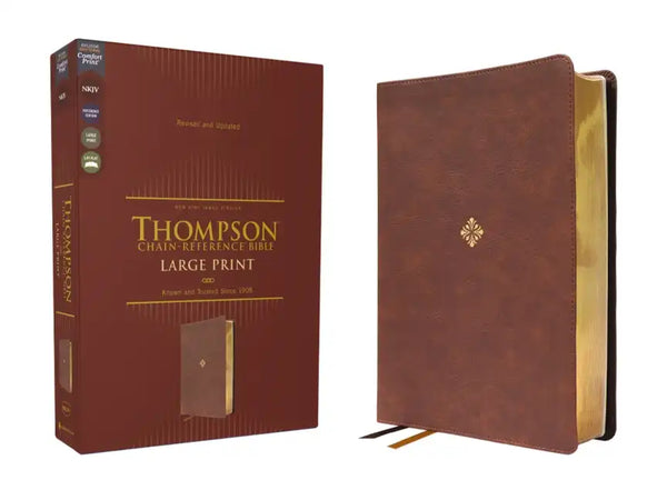 Nkjv, Thompson Chain-Reference Bible, Large Print, Leathersoft, Brown, Red Letter, Comfort Print - Imitation Leather