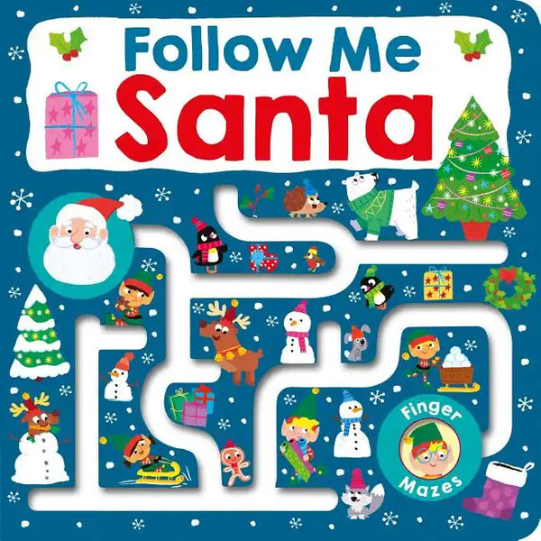 Maze Book: Follow Me Santa - Board Book