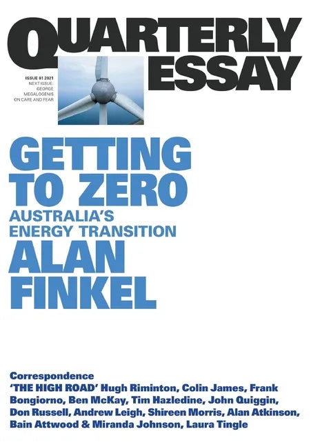 Getting to Zero: Australia's Energy Transition: QE81 - Paperback