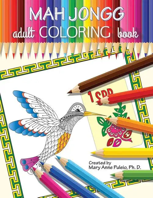 MAH JONGG Adult Coloring Book - Paperback