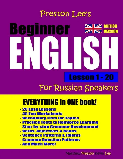 Preston Lee's Beginner English Lesson 1 - 20 For Russian Speakers (British) - Paperback