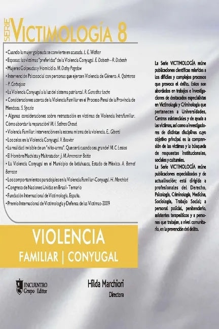 Victimología 8: Violencia Familiar - Conyugal - Paperback