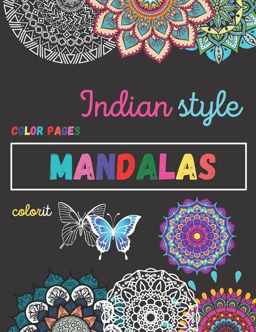 Indian style mandala coloring book: 100 pages adult coloring book with indian mandalas style - Paperback