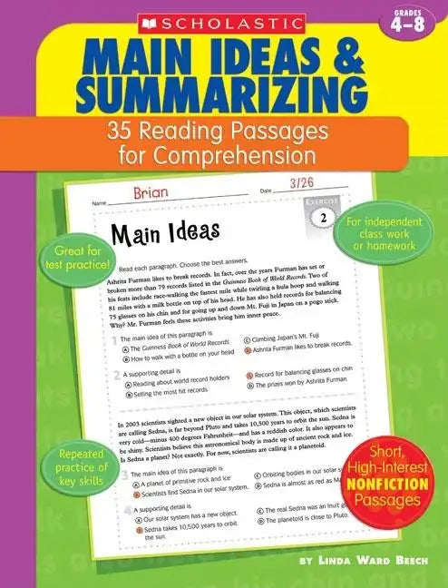 35 Reading Passages for Comprehension: Main Ideas & Summarizing: 35 Reading Passages for Comprehension - Paperback