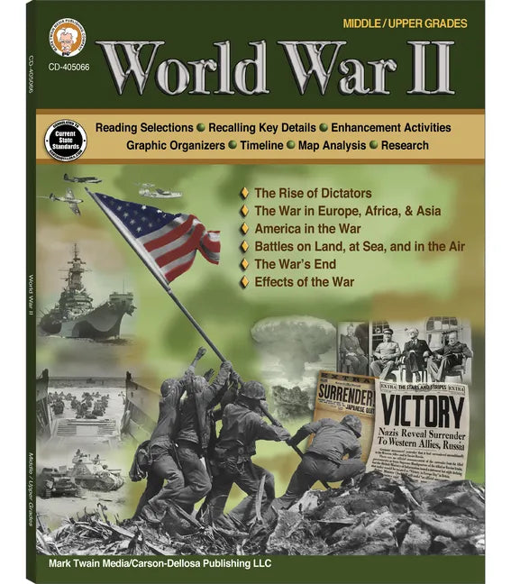 World War II Workbook, Grades 6 - 12 - Paperback