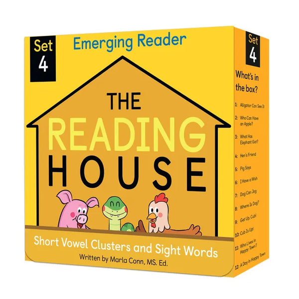 The Reading House Set 4: Short Vowel Clusters and Sight Words - Boxed Set