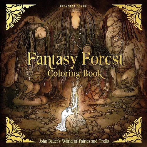 Fantasy Forest Coloring Book: John Bauer's World of Fairies and Trolls - Paperback