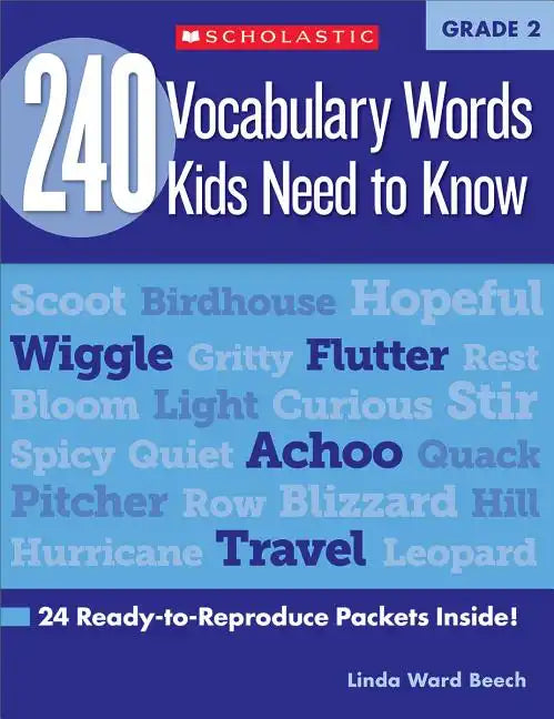 240 Vocabulary Words Kids Need to Know: Grade 2: 24 Ready-To-Reproduce Packets Inside! - Paperback