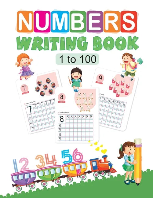 Number Writing Book: 1 to 100 - Paperback