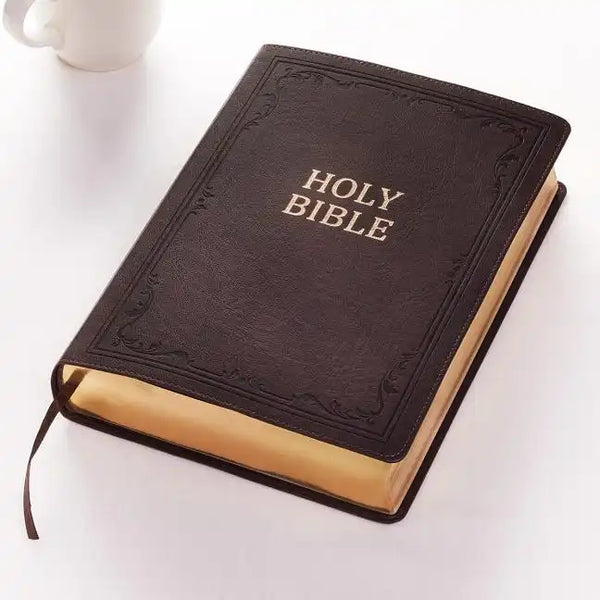 KJV Super Giant Print Lux-Leather Brown - Imitation Leather