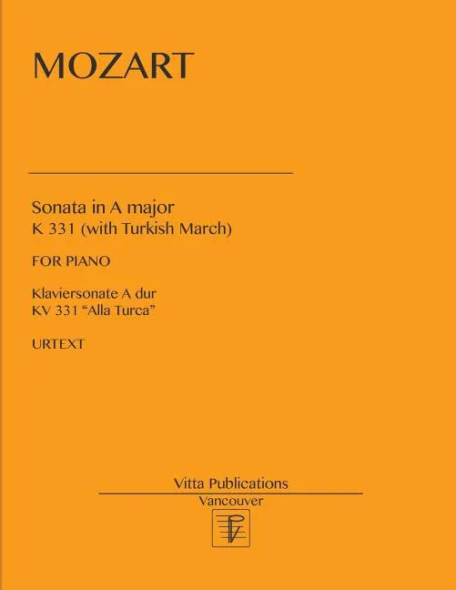 Sonata in A major: K 331 - Paperback
